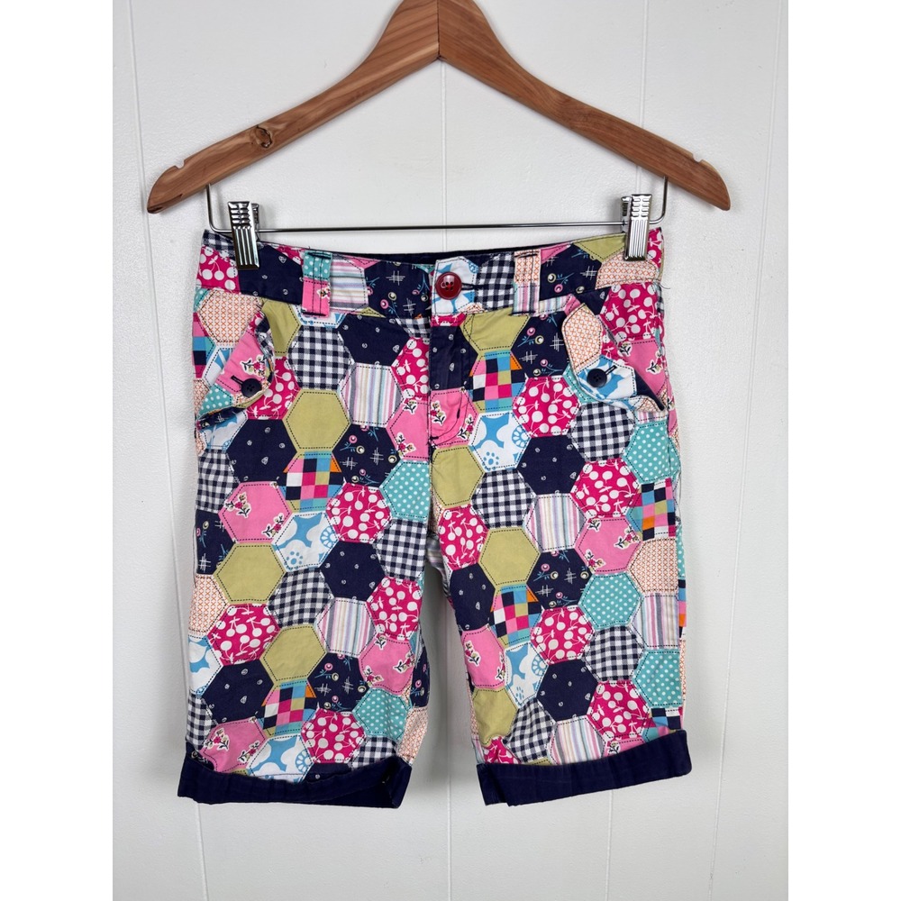 Y2K Cherokee Girl's Patchwork Print Bermuda Cotton Colorful Shorts‎ - Size 10/12
